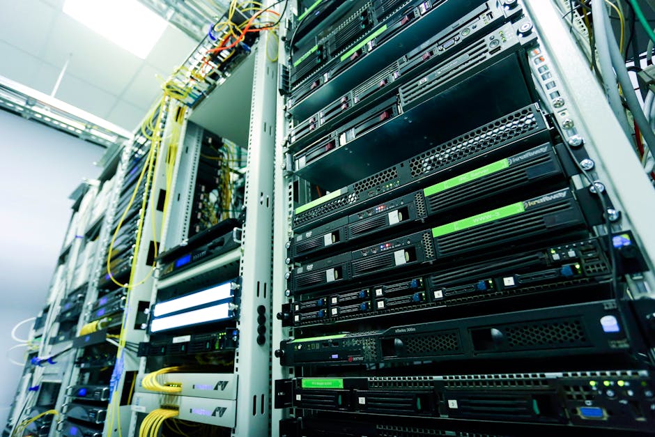 Home NAS hardware in a network rack to illustrate capacity planning and storage calculations
